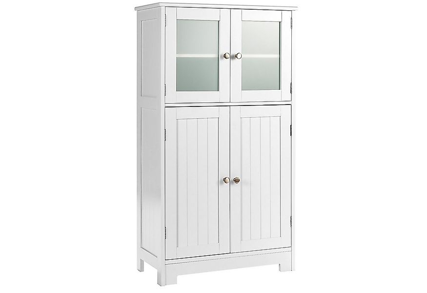 COSTWAY Mehrzweckschrank 4-türig, mit verstellbarem Regal,58 x 30 x 109cm günstig online kaufen