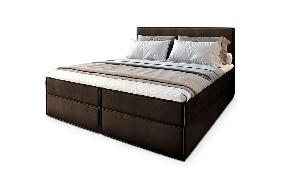 MASSENO Boxbett mit Bettkasten Pellio ¦ braun ¦ Maße (cm): B: 140 H: 98 Bet günstig online kaufen