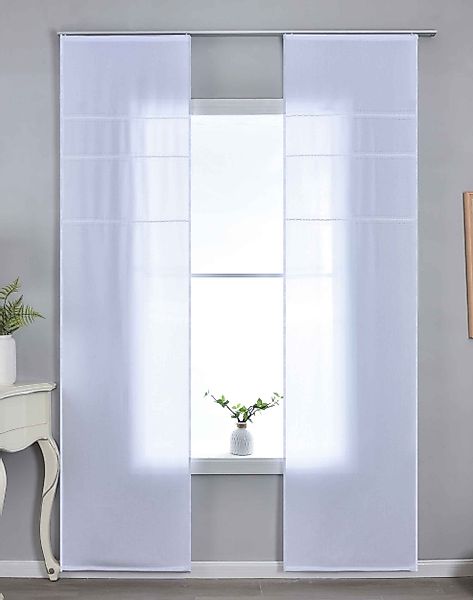 Gardinenbox Schiebegardine (2 St), Paneelwagen, halbtransparent, günstig online kaufen