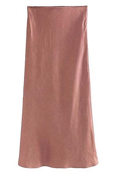Next Midirock N.Premium Satin-Midirock mit Leinenanteil (1-tlg) günstig online kaufen