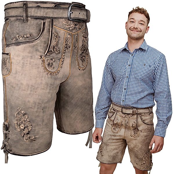 HOFGLANZ Trachtenlederhose Herren Trachten Lederhose kurz günstig online kaufen