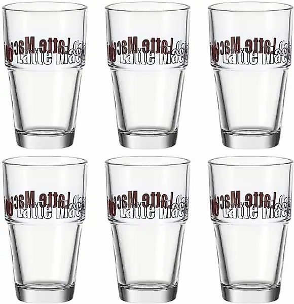 LEONARDO Latte-Macchiato-Glas »Solo«, (Set, 6 tlg.), 410 ml, 6-teilig günstig online kaufen