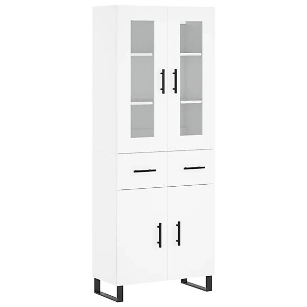 vidaXL Highboard Weiß 69,5x34x180 cm Holzwerkstoff 3198553 günstig online kaufen
