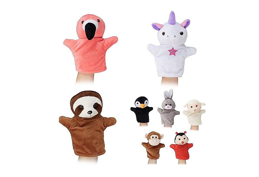 relaxdays Handpuppe Tier Set für Kind günstig online kaufen