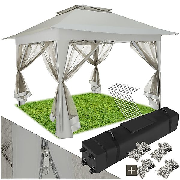 tectake Pavillon Faltpavillon, mit 4 Seitenteilen, günstig online kaufen