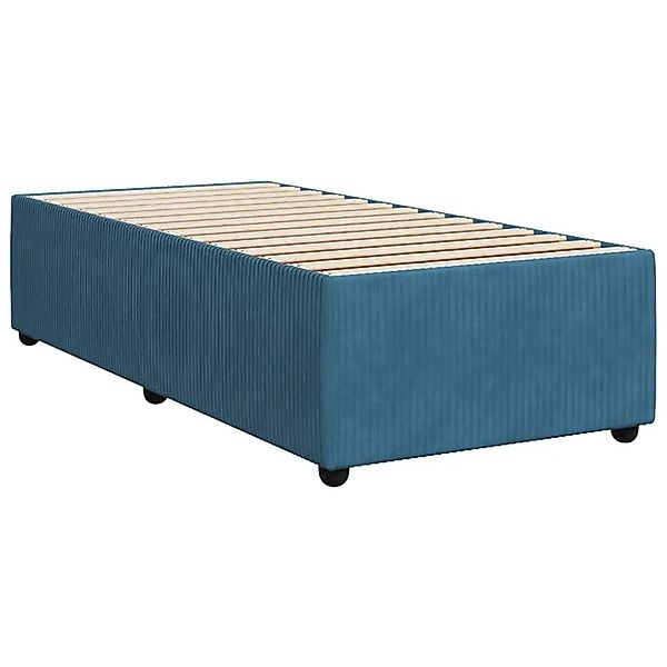 vidaXL Bettgestell Blau 90x190 cm Samt 3284980 günstig online kaufen