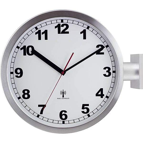 EUROTIME Wanduhr Funk-Bahnhofsuhr doppelseitig günstig online kaufen