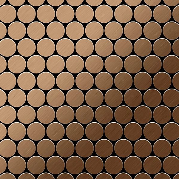 ALLOY Mosaik Fliese Massiv Metall Titan Gebürstet Kupfer 1,6mm Stark Dollar günstig online kaufen