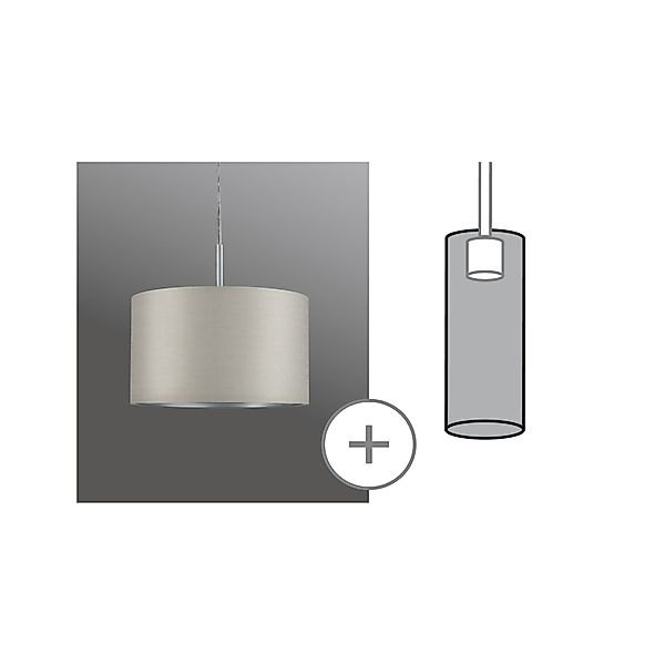 Paulmann "URail Schirm DecoSystems Tessa 255mm Hellgrau" günstig online kaufen