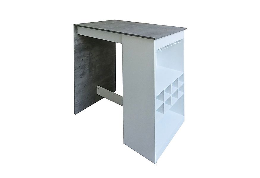 HTI-Living Bartisch Küchenbar Lisa Beton Weiß (Stück, 1-St., 1 Bartisch), B günstig online kaufen