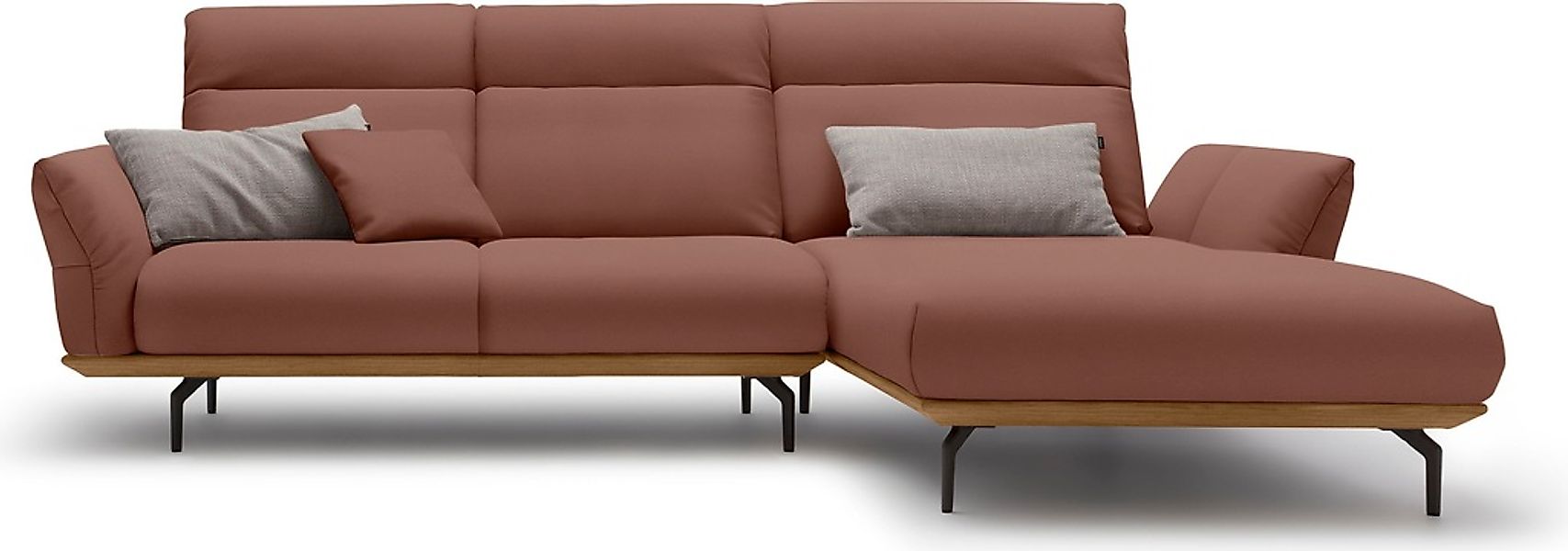 Creation BY ROLF BENZ Ecksofa "CR.460" Sockel in Nussbaum, Winkelfüße in Um günstig online kaufen