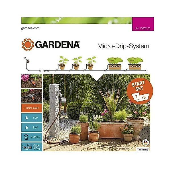 GARDENA Bewässerungssystem 13002-20 Micro-Drip-System Start-Set Pflanztöpfe günstig online kaufen