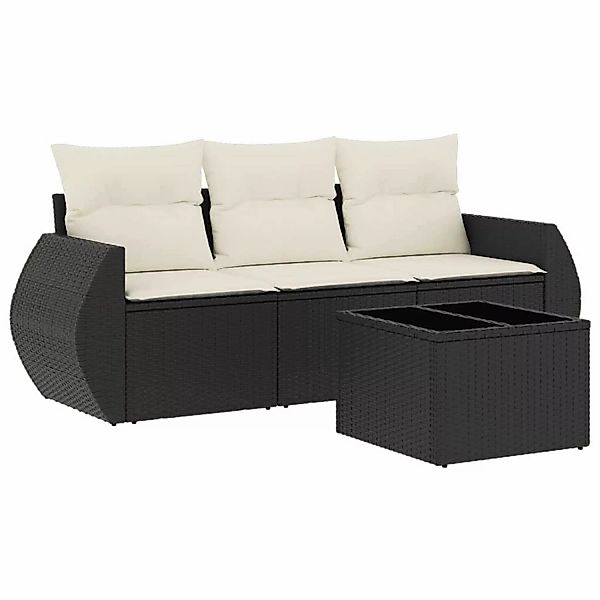 vidaXL Gartenlounge-Set 4-tlg. Garten-Sofagarnitur mit Kissen günstig online kaufen