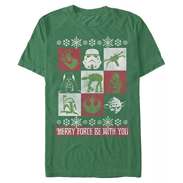 Star Wars - Gruppe Quilt Xmas - Weihnachten - Männer T-Shirt günstig online kaufen