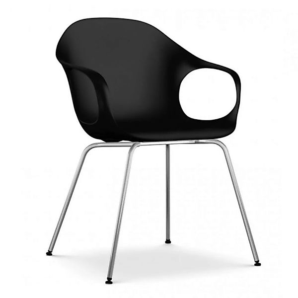 Kristalia ELEPHANT Stuhl schwarz mit Vierfußgestell verchromt günstig online kaufen