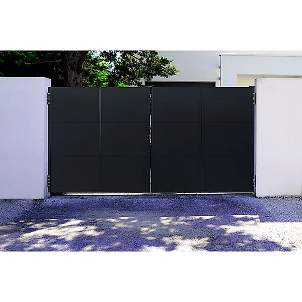 Casanoov Nali 3 5 M H 180 Cm Mattschwarzes Stahl Flügeltor günstig online kaufen