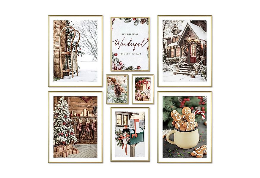 ARTFAVES Bilder-Collage Poster Set - CHRISTMAS TIME - Deko Wandbilder weihn günstig online kaufen