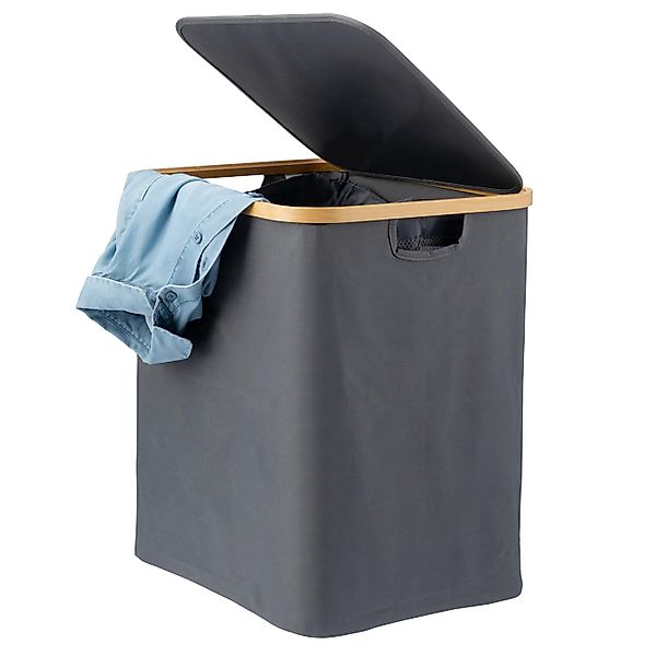 bremermann Wäschekorb Wäschesammler mit herausnehmbarem Sack und Deckel, ca günstig online kaufen