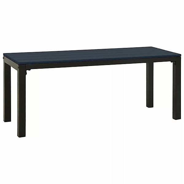 vidaXL Gartenbank 110 cm Stahl und WPC Schwarz günstig online kaufen