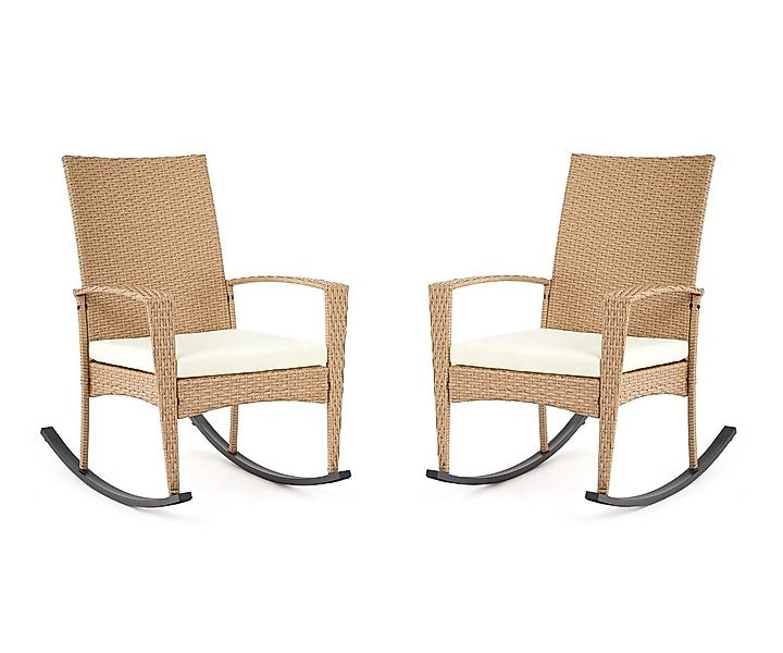 Mondeer Rattanstuhl Schaukelstuhl (2 St), 2 günstig online kaufen