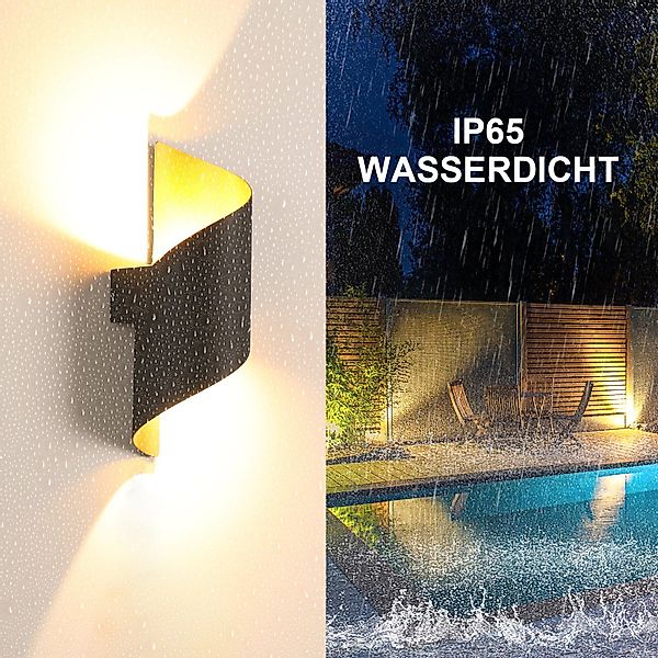 LETGOSPT Wandleuchte 1/2x Spiral LED Wandlampe günstig online kaufen