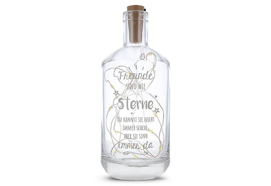 GRAVURZEILE Lichterkette Flasche mit Gravur - Freunde sind wie Sterne, 20 L günstig online kaufen
