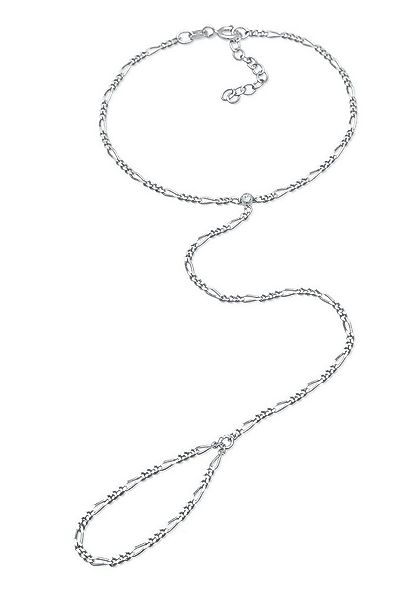 Elli Armkette Handchain Handkette Figaro 925 Silber, mit Kristallen von Swa günstig online kaufen