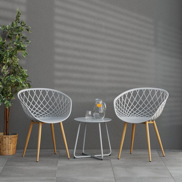 Homestyle4u Gartenstuhl Stuhl Balkonstuhl Massiv Küche günstig online kaufen