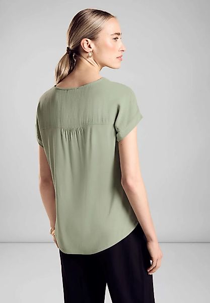 STREET ONE Shirttop mit softe Crinkle Viskose Front günstig online kaufen