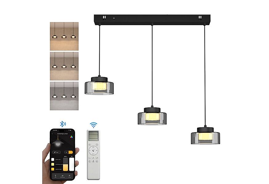 doporro LED Pendelleuchte Hängeleuchte LED Kronleuchter Höhenverstellbar mi günstig online kaufen