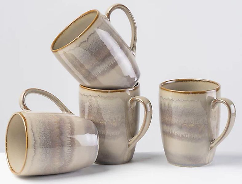 gipfelstück Becher »Nebelwald«, (Set, 4 tlg.), Scandi-Style, Reaktivglasur, günstig online kaufen