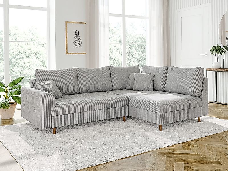 S-Style Möbel Ecksofa Zara mit Braun günstig online kaufen