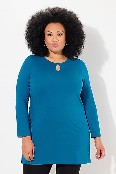 Ulla Popken Longshirt Longshirt A-Linie Keyhole günstig online kaufen