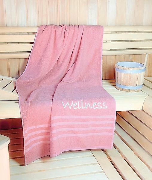 KiNZLER Saunatuch »Wellness, Sauna - Größe 90/200 cm«, (Spar-Set, 2 St., 2e günstig online kaufen