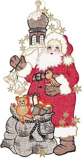 W. Reuter & Sohn - Plauener Spitze® Fensterbild Fensterbild "Santa Claus"(l günstig online kaufen
