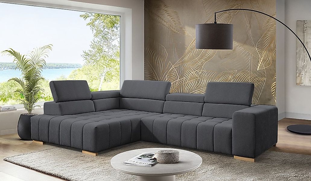 exxpo - sofa fashion Ecksofa "Elianos, hoher Sitzkomfort, aufwendige Kreuzs günstig online kaufen
