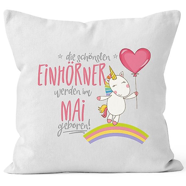 MoonWorks Dekokissen Kissenbezug die schönsten Einhörner günstig online kaufen