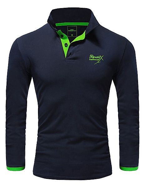 REPUBLIX Poloshirt OWEN Herren Basic Langarm günstig online kaufen