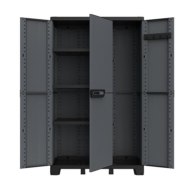 Kreher Mehrzweckschrank Dreitüriger Kunststoffschrank 'Ardesia' (Modell wäh günstig online kaufen