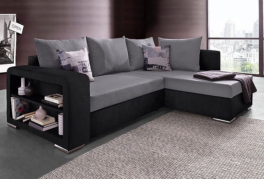 COLLECTION AB Ecksofa John L-Form, mit Bettfunktion, Bettkasten und integri günstig online kaufen