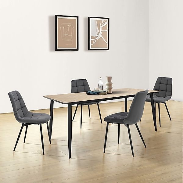 INOSIGN Esszimmerstuhl »Arhus, TOPSELLER!«, (Set), 4 St., Samtvelours, Küch günstig online kaufen