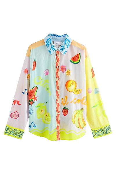 Next Langarmhemd Leichte Strandbluse aus 100 % günstig online kaufen