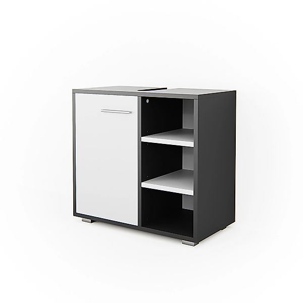 Vicco Waschbeckenunterschrank Perry Anthrazit/Weiß 60 x 56 cm günstig online kaufen