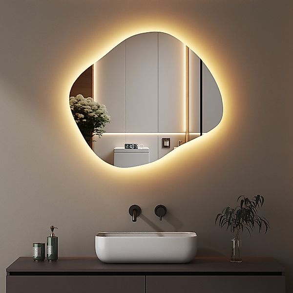 WDWRITTI Badspiegel Badezimmerspiegel mit Beleuchtung Wandspiegel günstig online kaufen