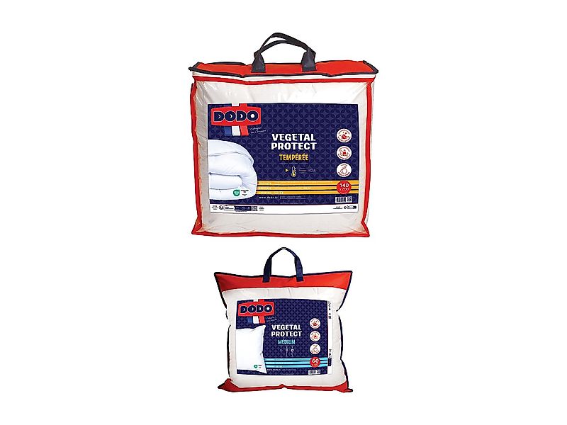 Sparset DODO Bettdecke 140 x 200 cm + 1 Kopfkissen 60 x 60 cm - natürlicher günstig online kaufen