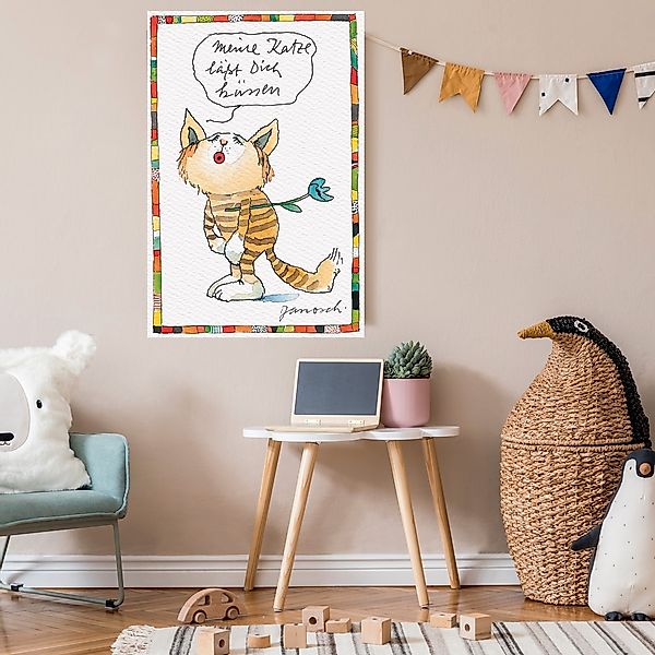 LuckyLinde Leinwandbild "Meine Katze lässt dich Küssen" Blumen  Figuren  Fi günstig online kaufen