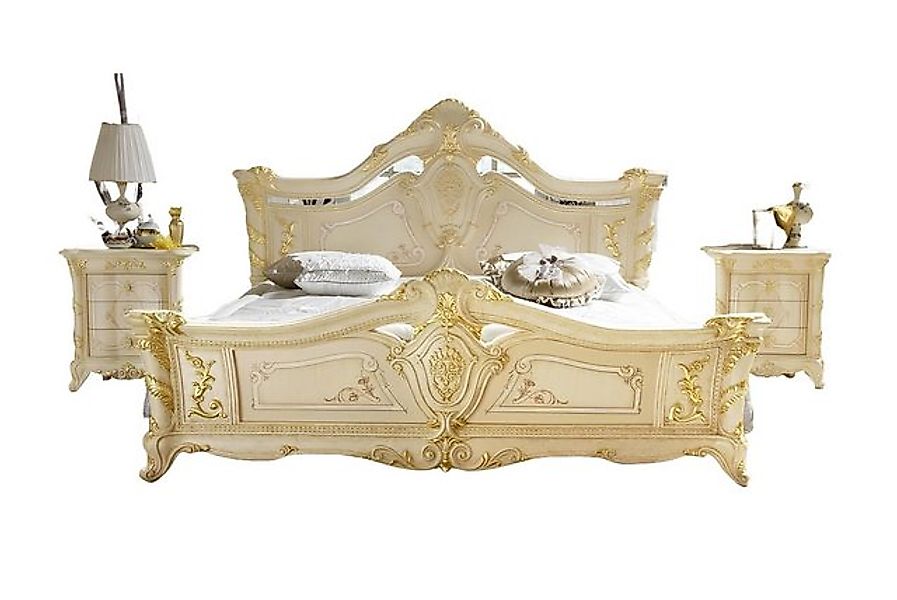 JVmoebel Bett Doppelbett Betten Schlafzimmer Möbel Massivholz MobilPiu Luxu günstig online kaufen