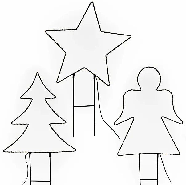 NOOR LIVING Dekolicht "LED Weihnachtsdeko aus Metall, zum Stecken", Gartens günstig online kaufen