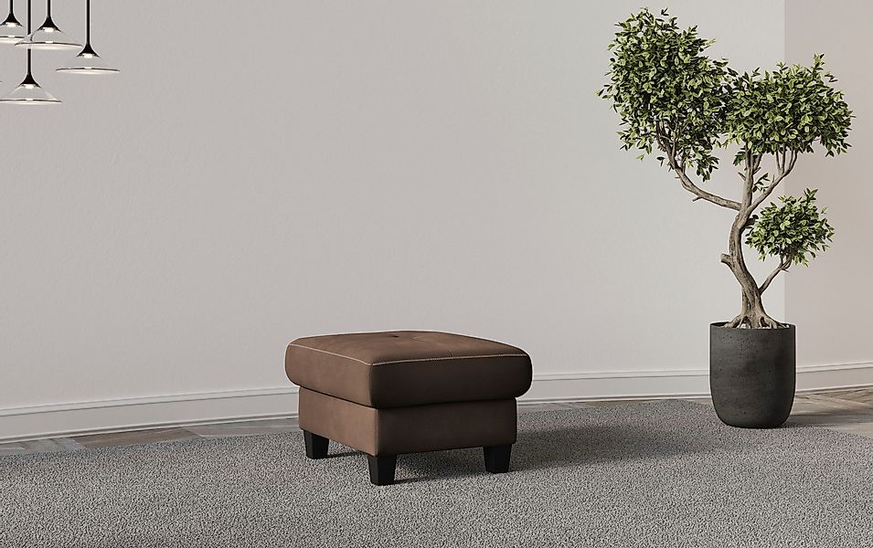 Places of Style Polsterhocker Varese, Kreuznaht günstig online kaufen