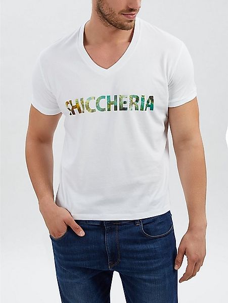 Chiccheria Brand T-Shirt Palm-Logo Designed in Los Angeles, Weiß günstig online kaufen